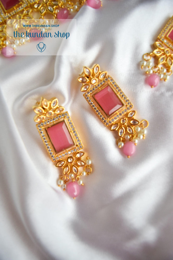 Regality in Light Pink Necklace Sets THE KUNDAN SHOP 