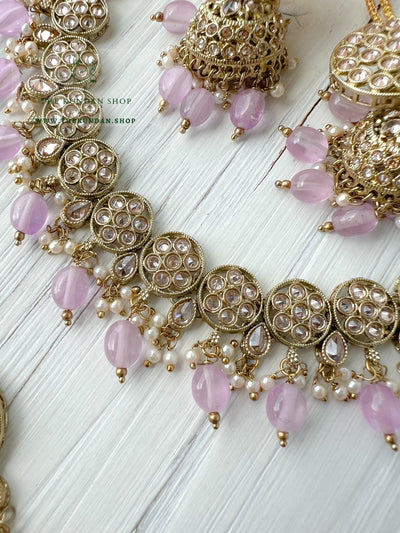 A Nice Touch in Lilac Necklace Sets THE KUNDAN SHOP 