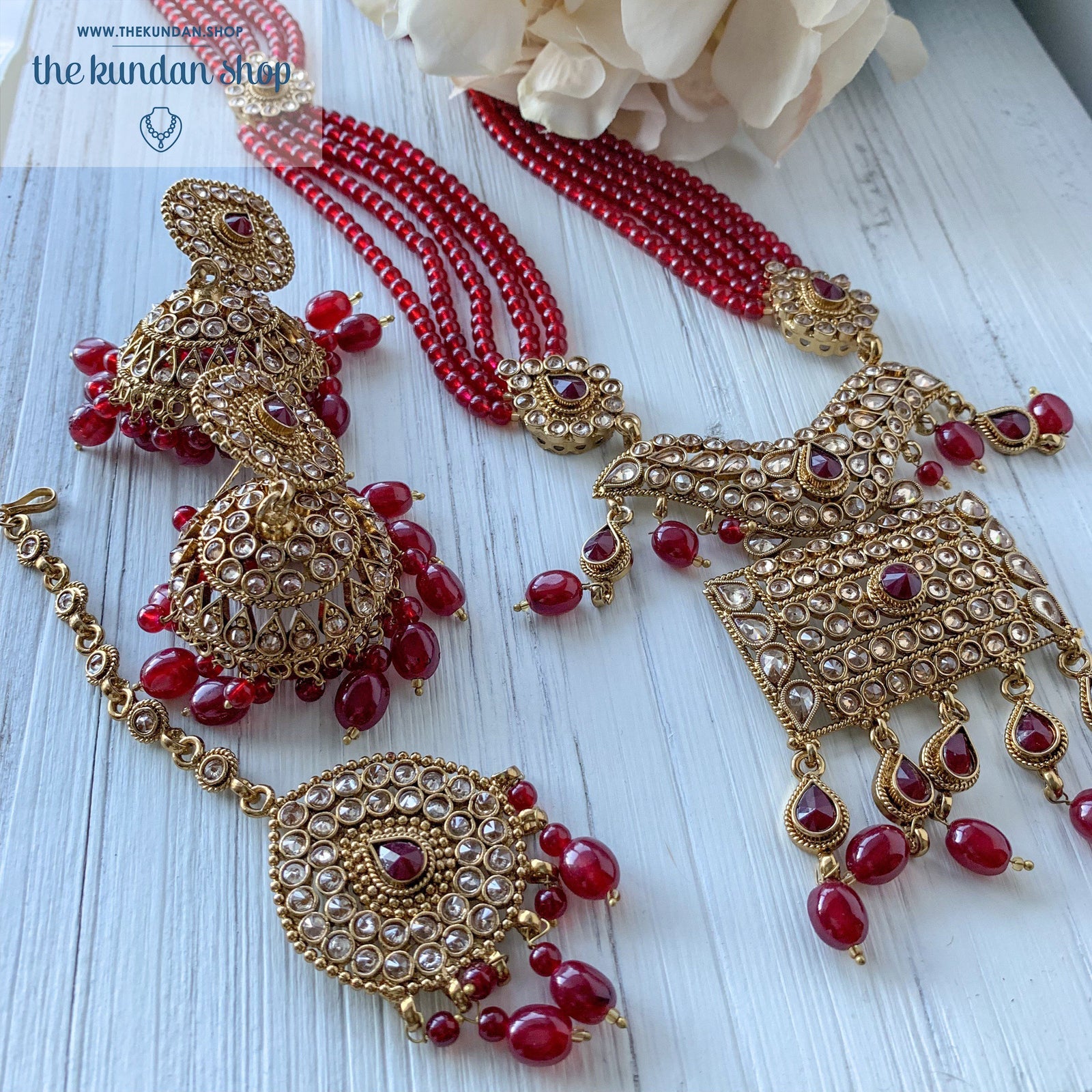 Endless Love - Ruby, Necklace Sets - THE KUNDAN SHOP
