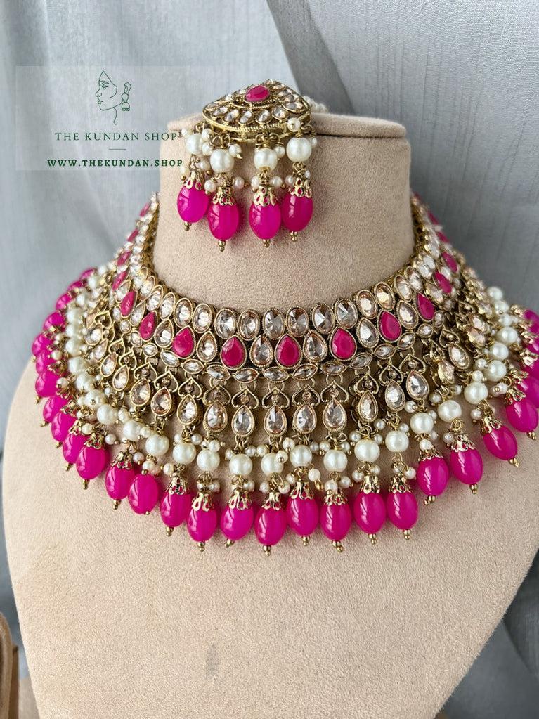 Influential in Magenta Pink Necklace Sets THE KUNDAN SHOP 