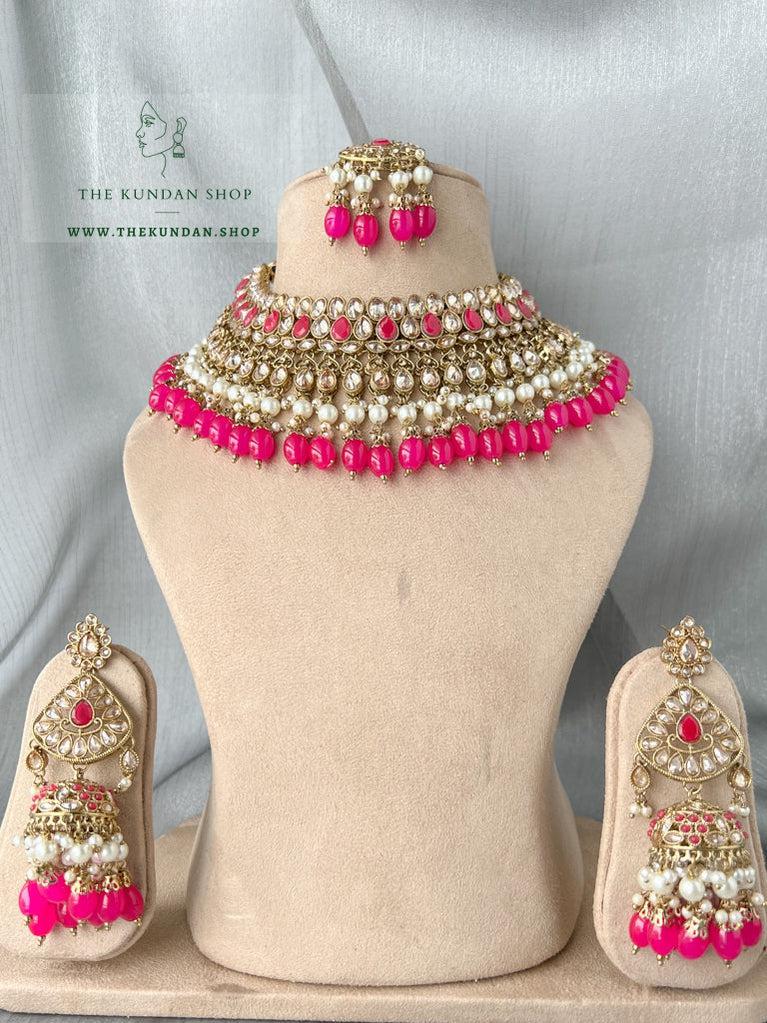 Influential in Magenta Pink Necklace Sets THE KUNDAN SHOP 