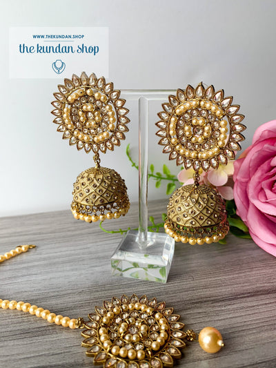 Starry Night, Earrings + Tikka - THE KUNDAN SHOP