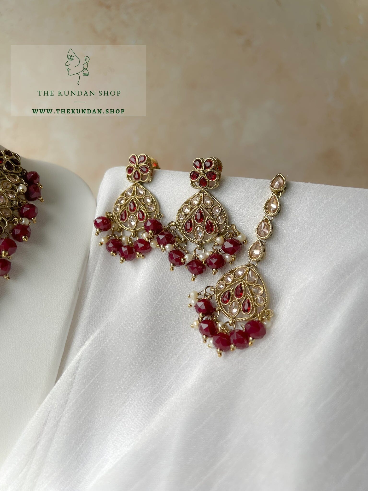 Imagine Polki in Ruby Necklace Sets THE KUNDAN SHOP 