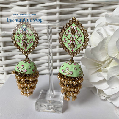 Layers in Paint, Earrings - THE KUNDAN SHOP
