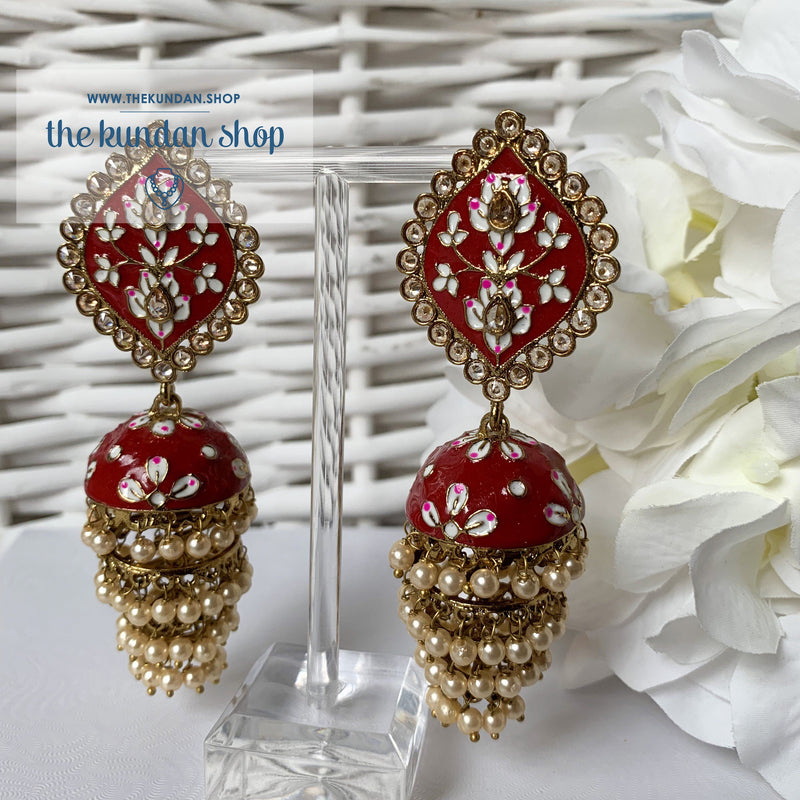 Layers in Paint, Earrings - THE KUNDAN SHOP