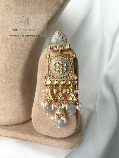 Intrigue in Grey Necklace Sets THE KUNDAN SHOP 