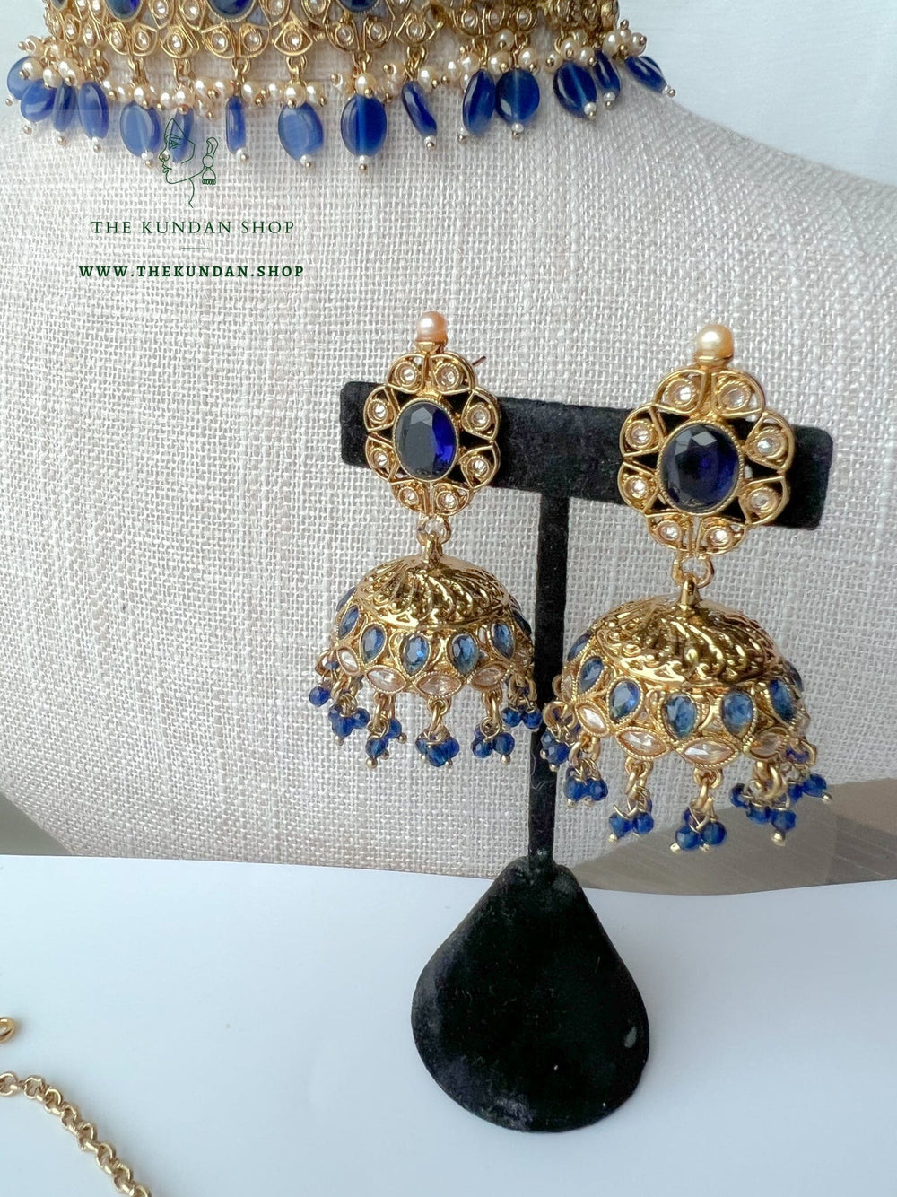 Reunite in Midnight Blue Necklace Sets THE KUNDAN SHOP 