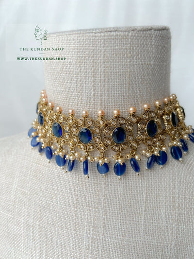 Reunite in Midnight Blue Necklace Sets THE KUNDAN SHOP 