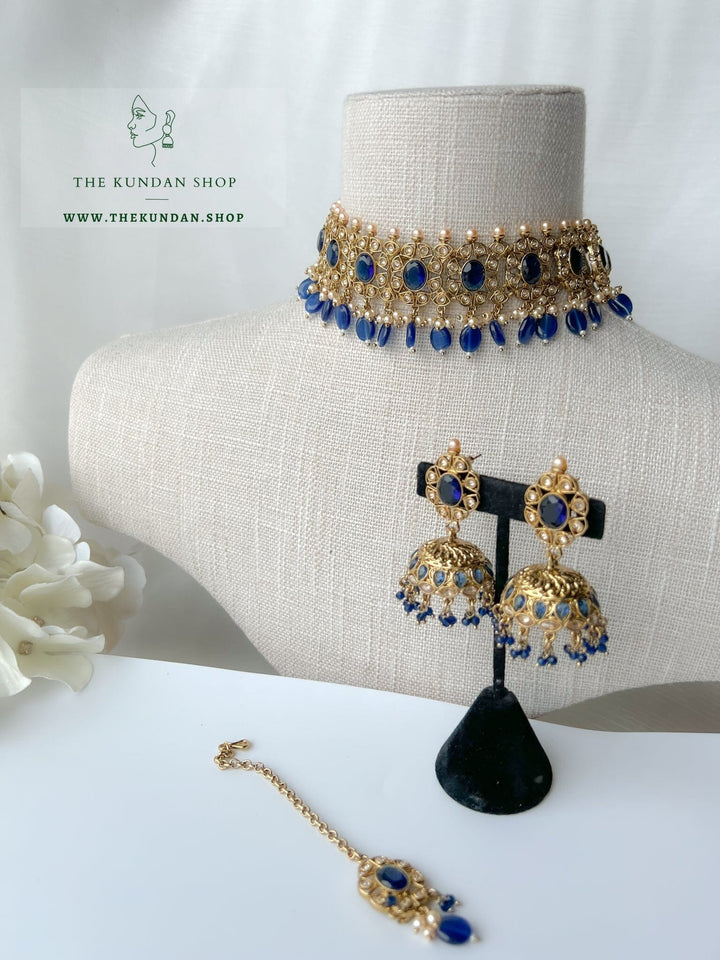 Reunite in Midnight Blue Necklace Sets THE KUNDAN SHOP 