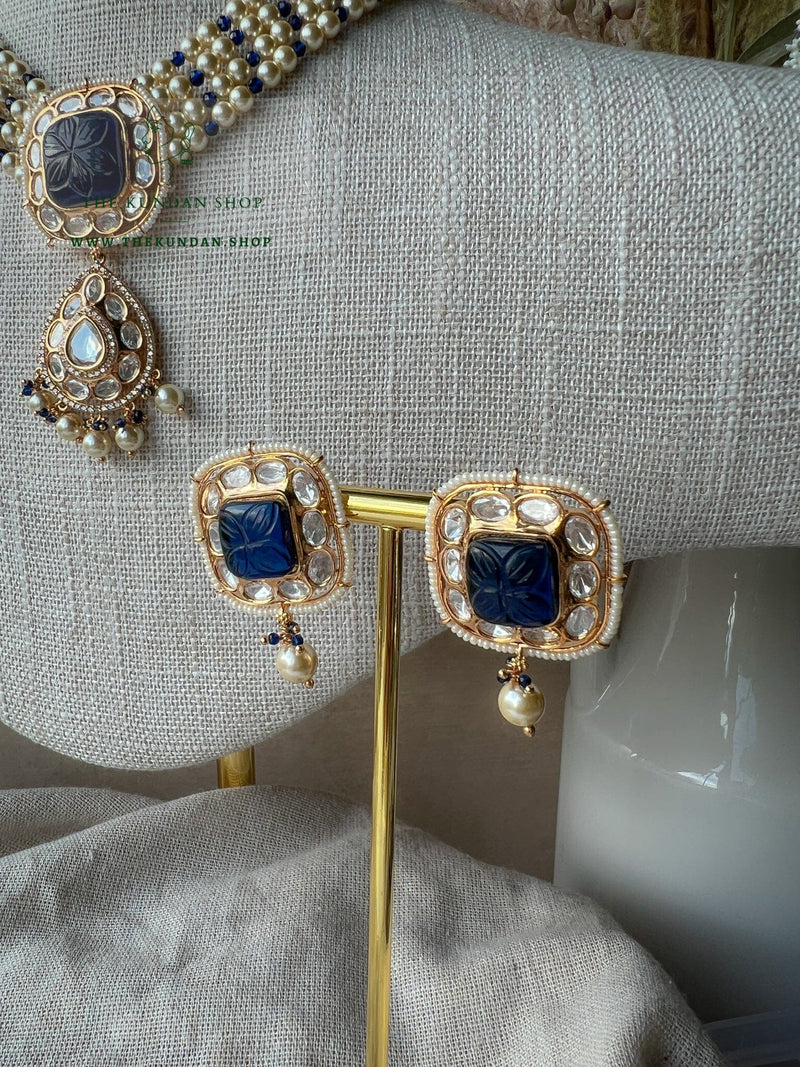 Plenty in Midnight Blue Necklace Sets THE KUNDAN SHOP 