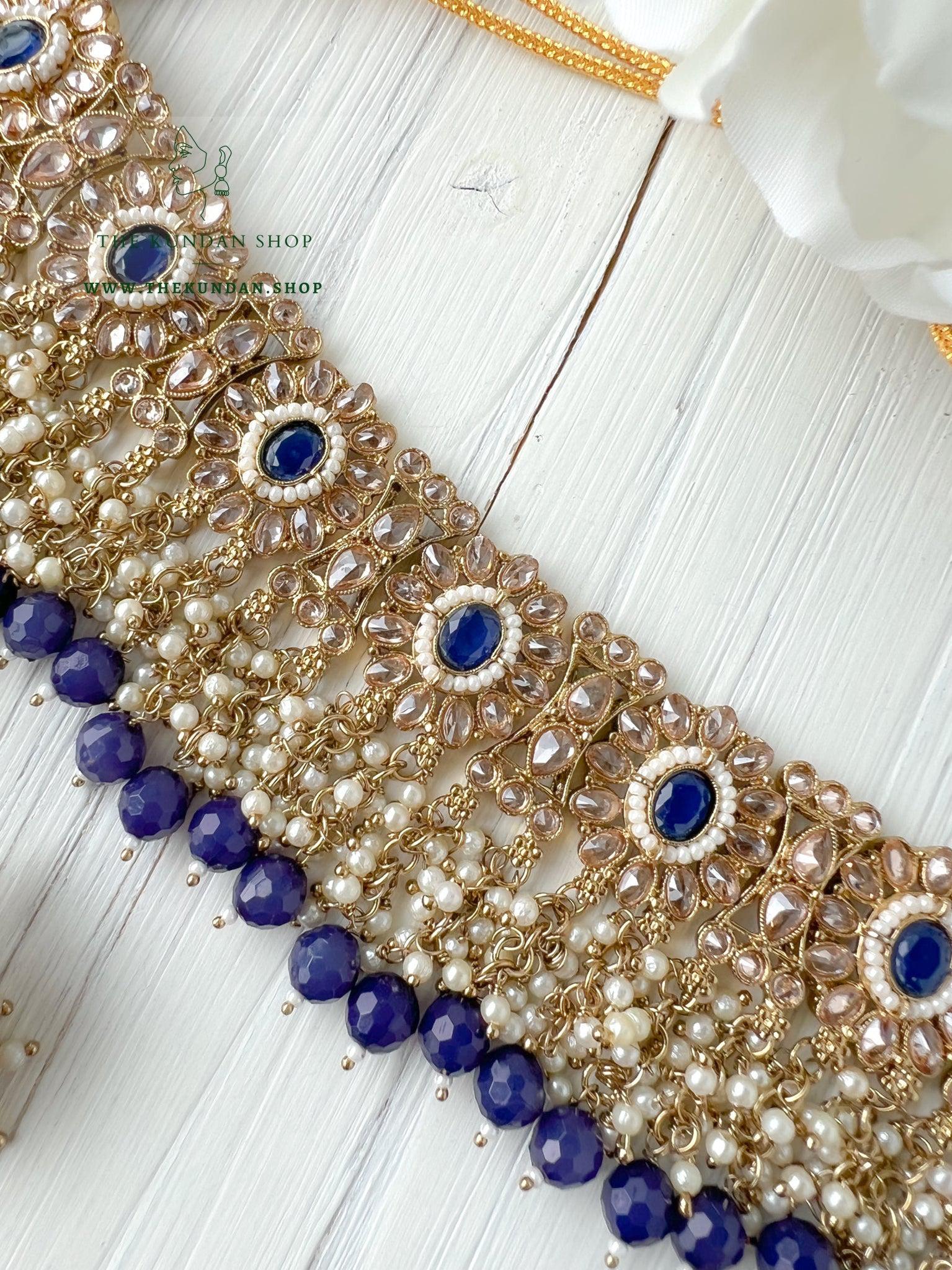 Rebel in Midnight Blue Necklace Sets THE KUNDAN SHOP 