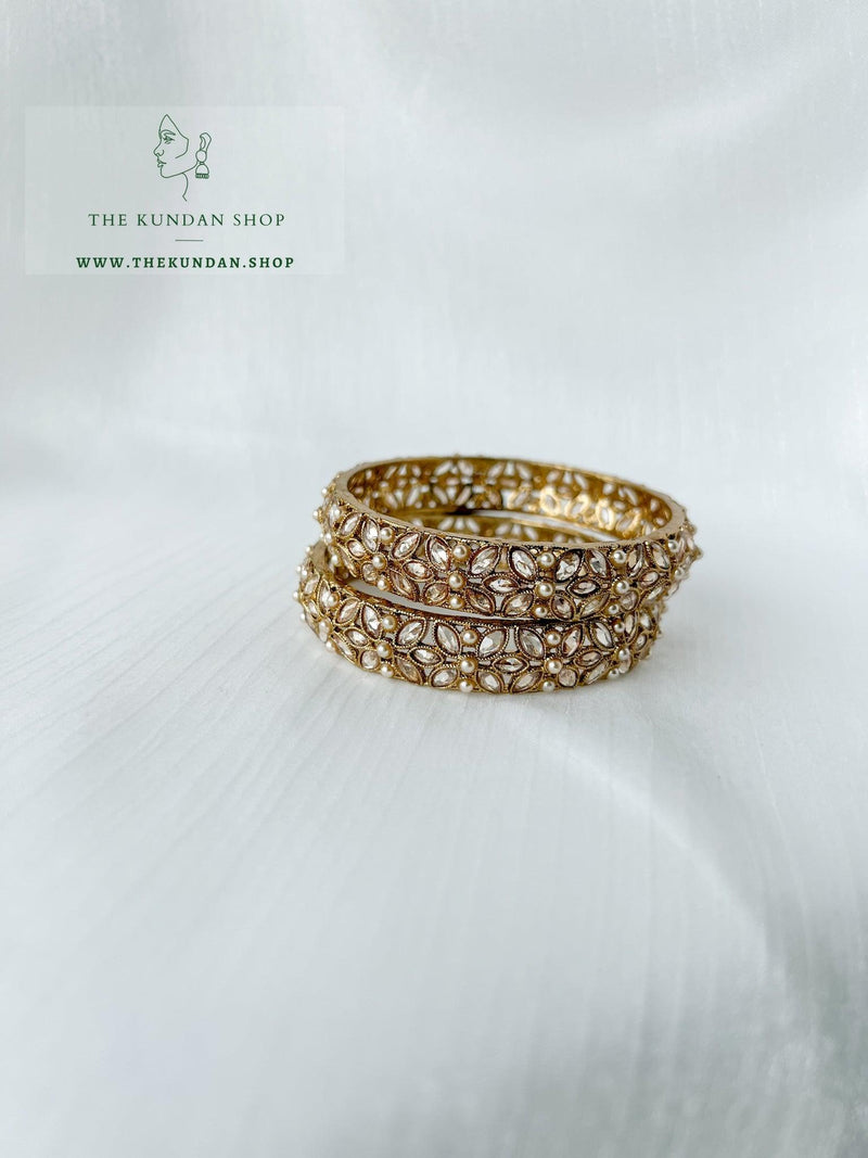 Mini Petal in Polki Bangle Bangles THE KUNDAN SHOP 