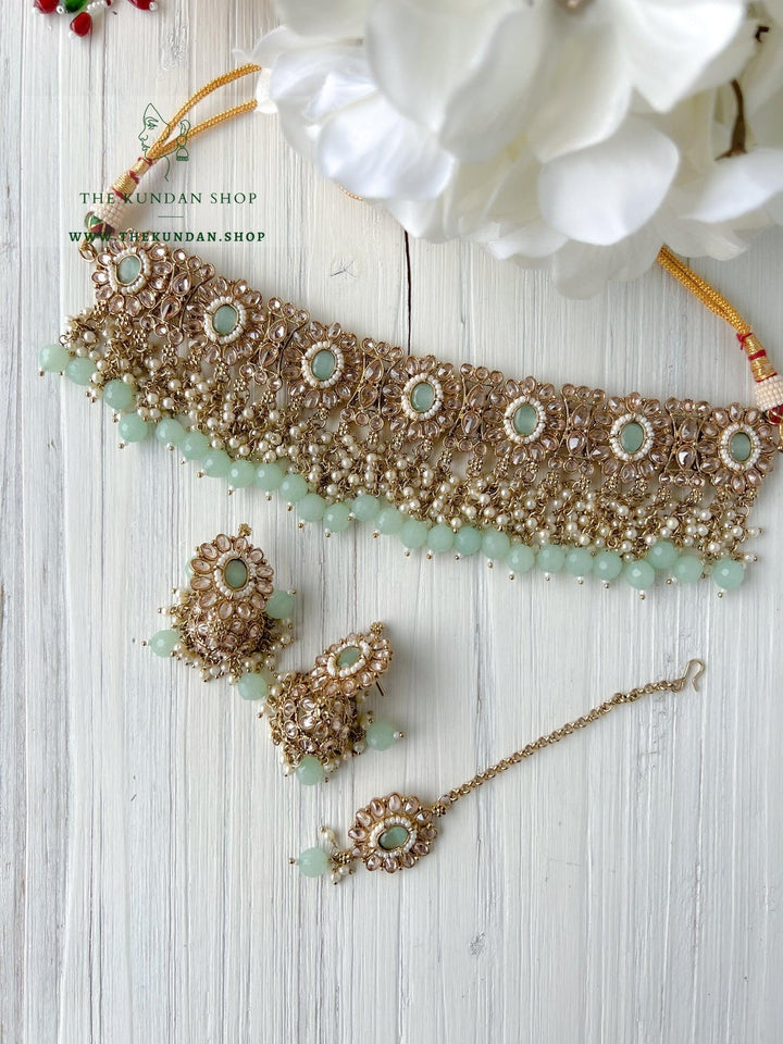 Rebel in Mint Necklace Sets THE KUNDAN SHOP 