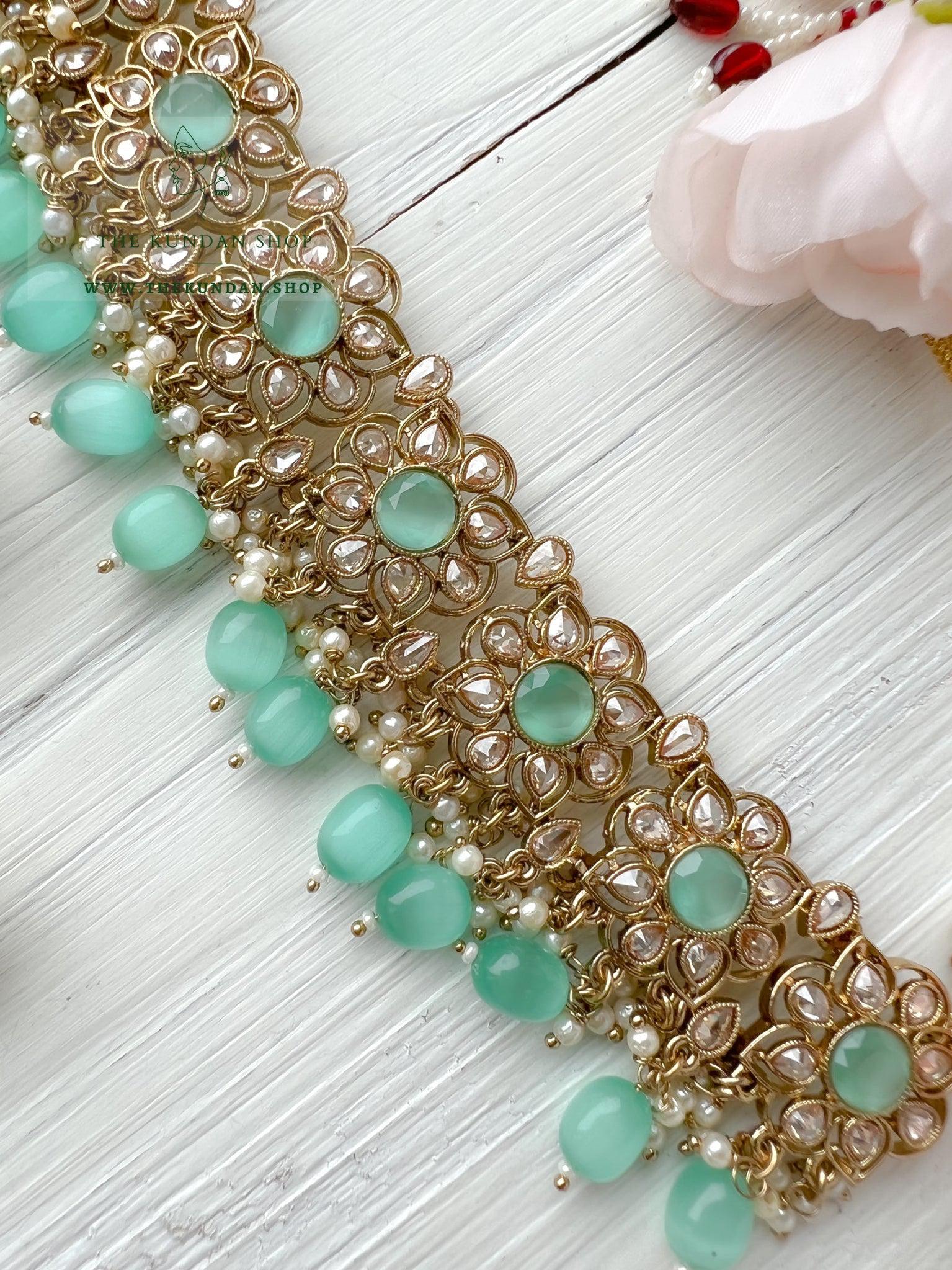 Carefree in Mint Necklace Sets THE KUNDAN SHOP 