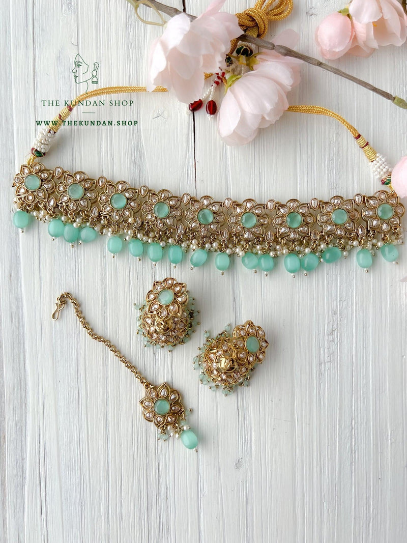 Carefree in Mint Necklace Sets THE KUNDAN SHOP 