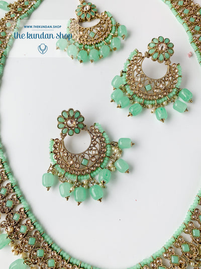 Dynamic in Mint Green Necklace Sets THE KUNDAN SHOP 