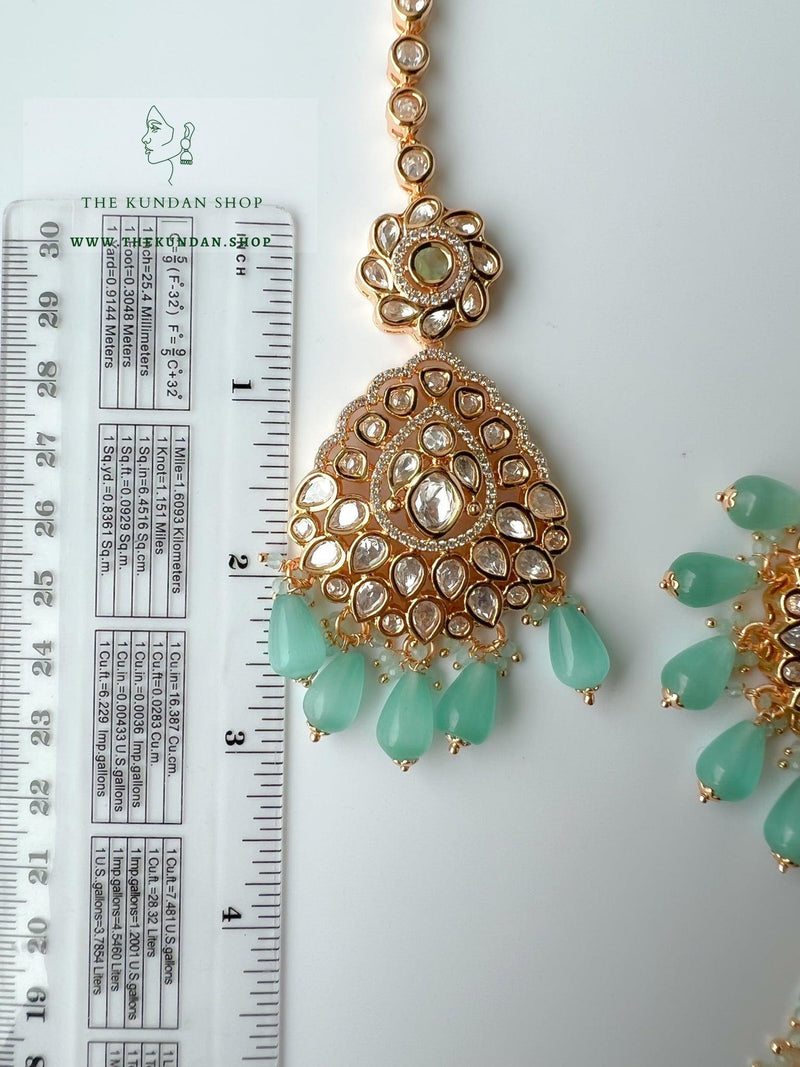 Romance in Mint Necklace Sets THE KUNDAN SHOP 