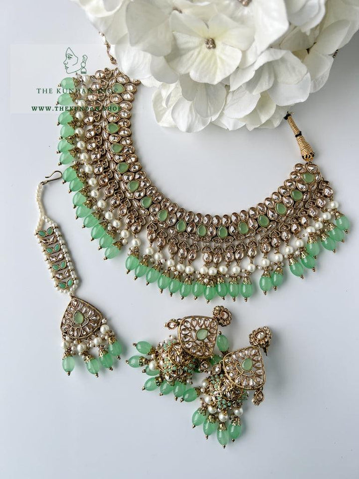 Influential in Mint Necklace Sets THE KUNDAN SHOP 