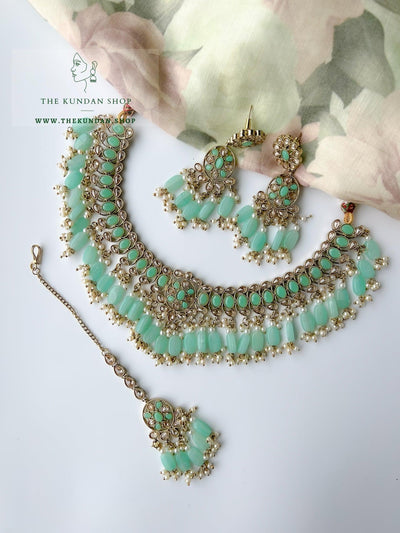 Tonights Best in Mint Necklace Sets THE KUNDAN SHOP 