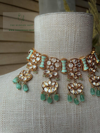 Imposed in Mint Necklace Sets THE KUNDAN SHOP 