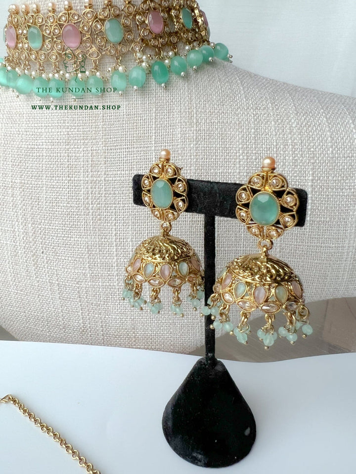 Reunite in Mint & Pink Necklace Sets THE KUNDAN SHOP 