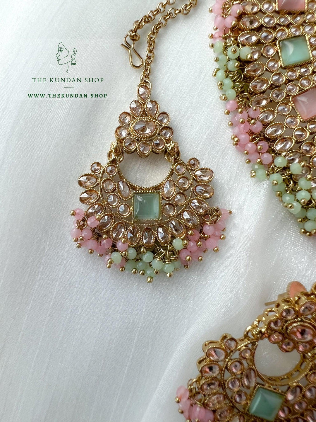 Lucky in Mint & Pink Necklace Sets THE KUNDAN SHOP 