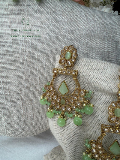 Promising Polki in Mint Necklace Sets THE KUNDAN SHOP 