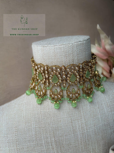 Promising Polki in Mint Necklace Sets THE KUNDAN SHOP 