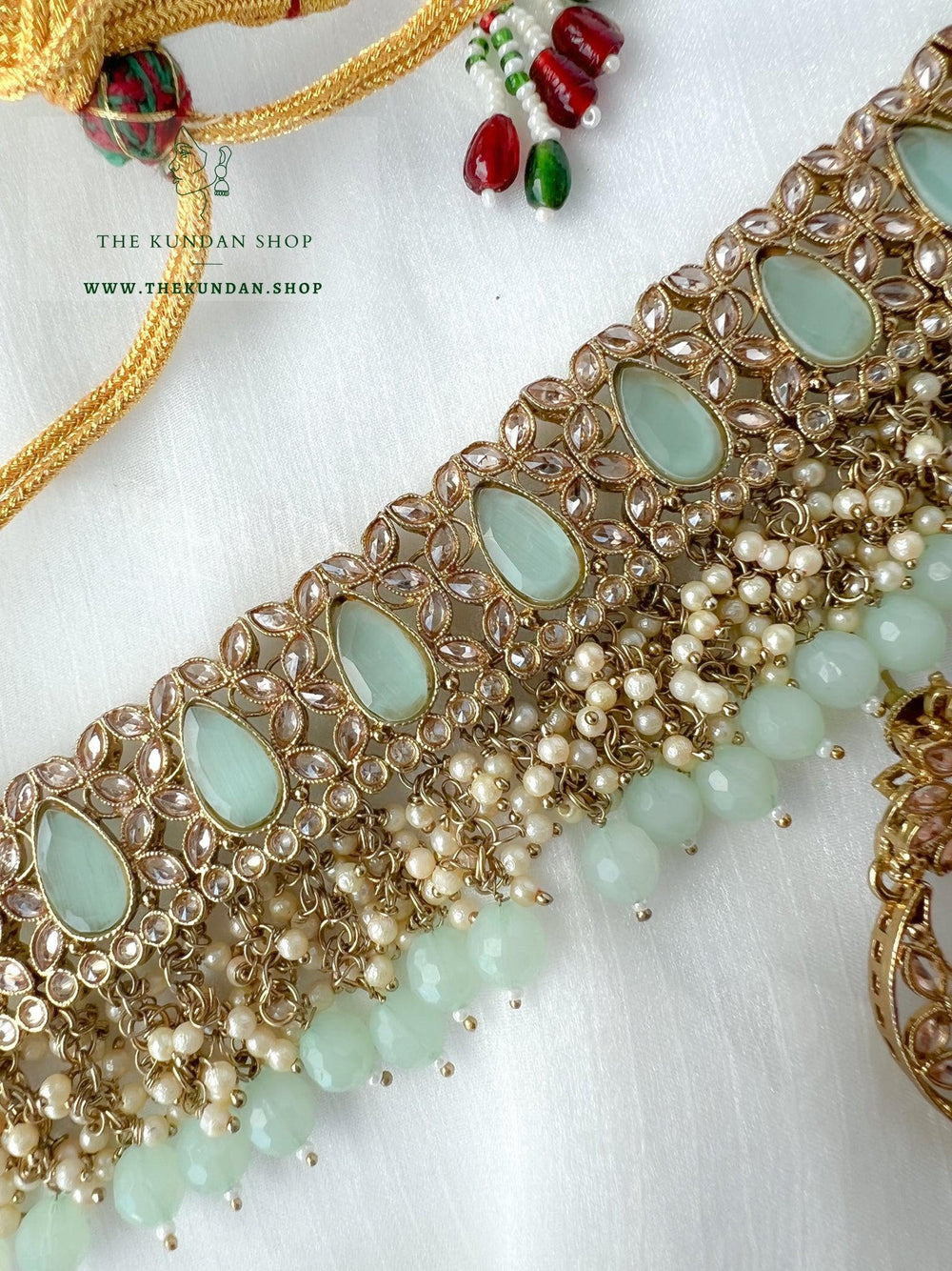 Oversight in Mint Necklace Sets THE KUNDAN SHOP 