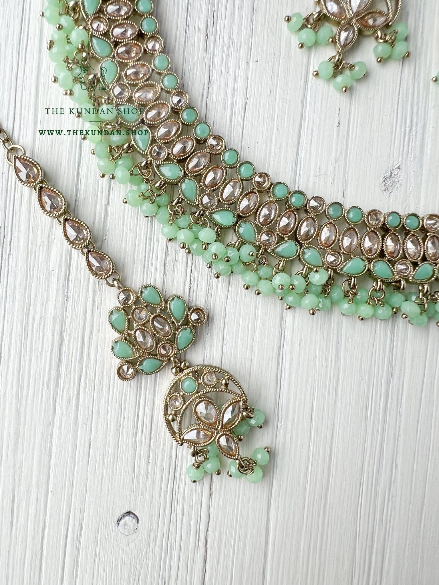 Sensitive in Mint Necklace Sets THE KUNDAN SHOP 
