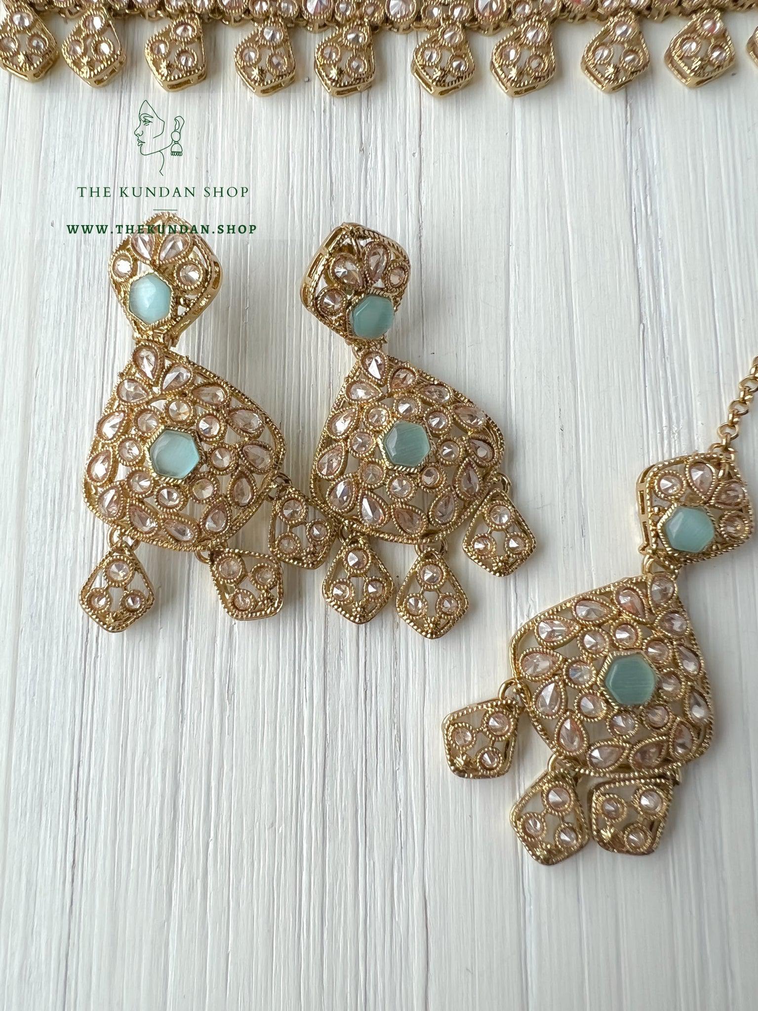 Curious in Mint Necklace Sets THE KUNDAN SHOP 
