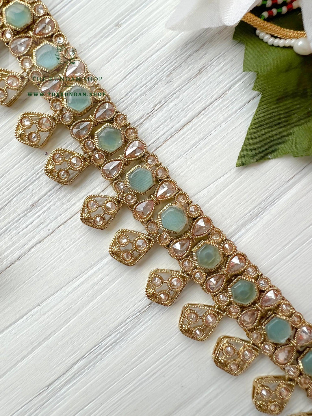 Curious in Mint Necklace Sets THE KUNDAN SHOP 