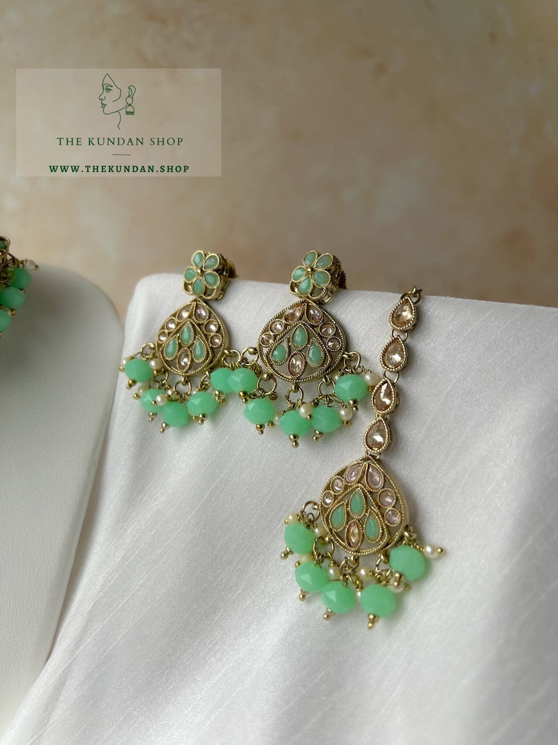 Imagine Polki in Mint Necklace Sets THE KUNDAN SHOP 