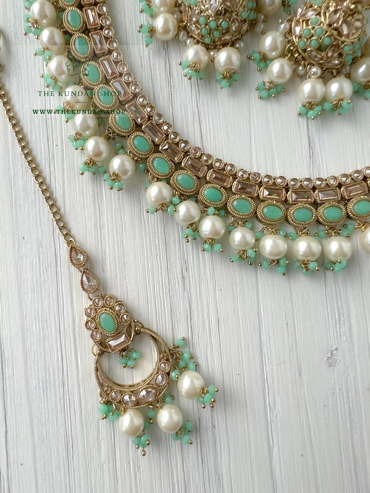 Good Intentions in Mint Necklace Sets THE KUNDAN SHOP 