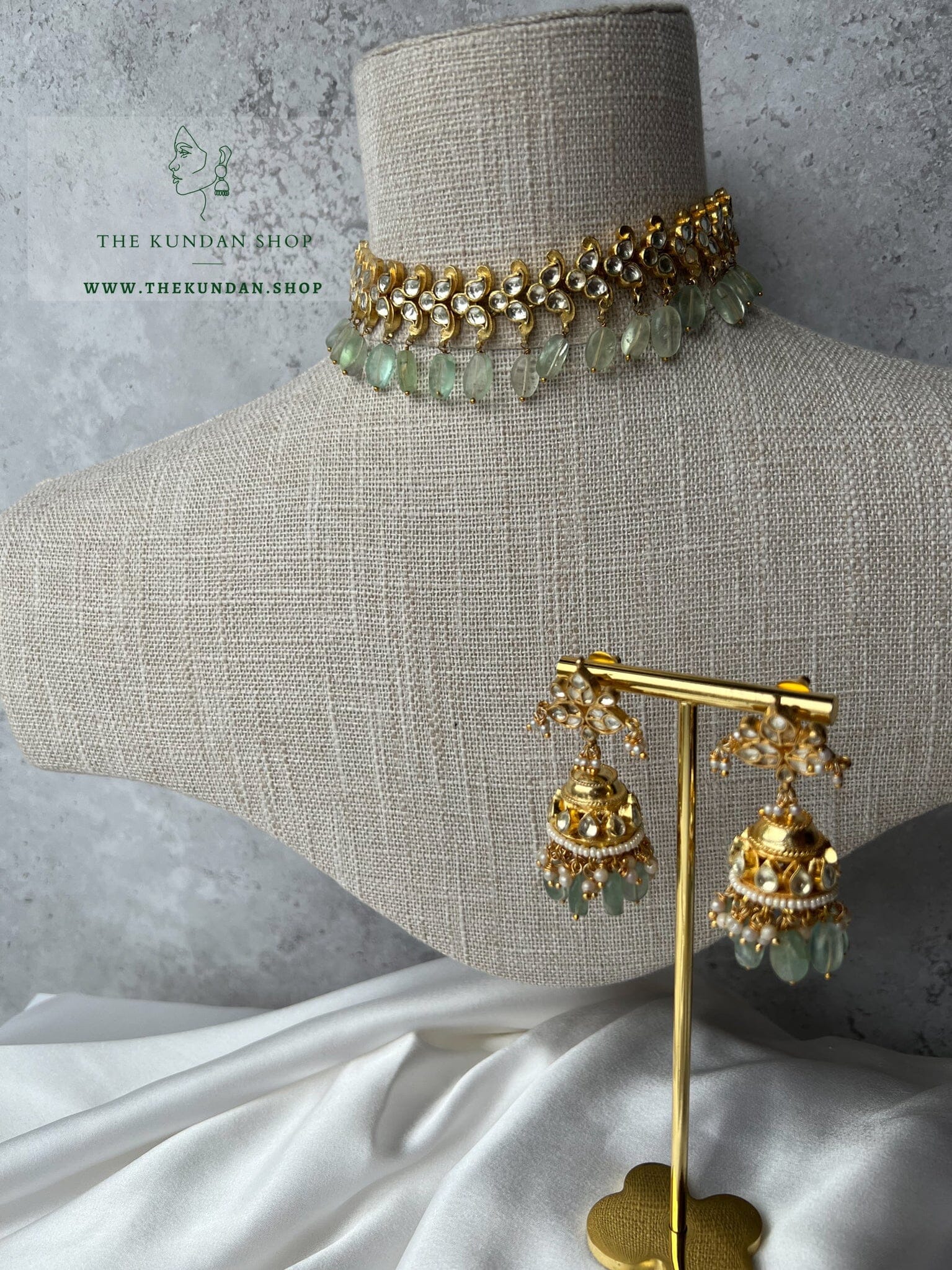 Apparant in Sage Necklace Sets THE KUNDAN SHOP 