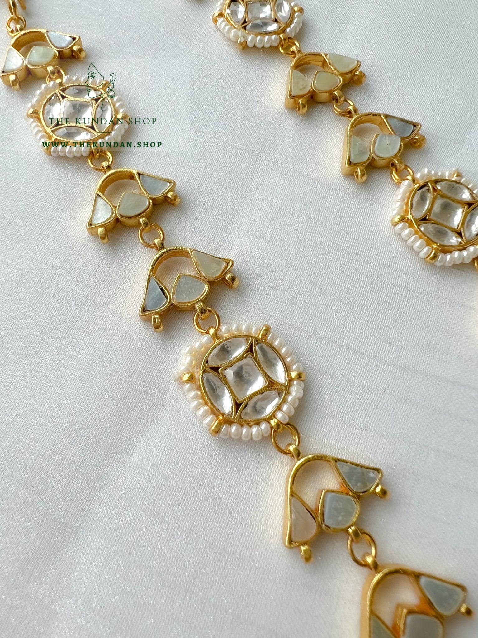 Mother of Pearl Floral - Headband Mathapathi THE KUNDAN SHOP 