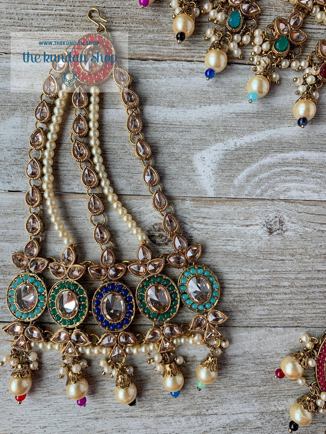 Dignify Set in Multi Necklace Sets THE KUNDAN SHOP 