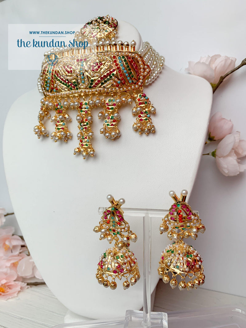 Compliment Choker in Multi Necklace Sets THE KUNDAN SHOP 