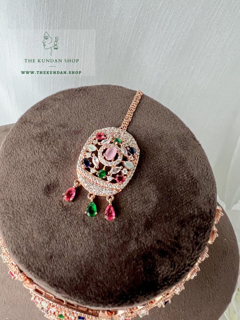 Boundless in Rose Gold & Multi Necklace Sets THE KUNDAN SHOP 