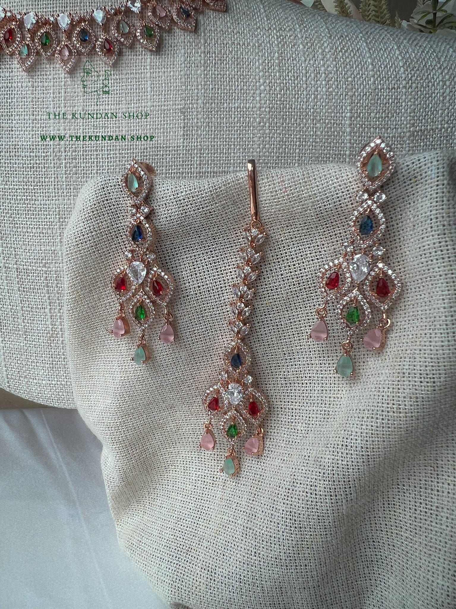 Fine Selection in Rose Gold & Multi Necklace Sets THE KUNDAN SHOP 
