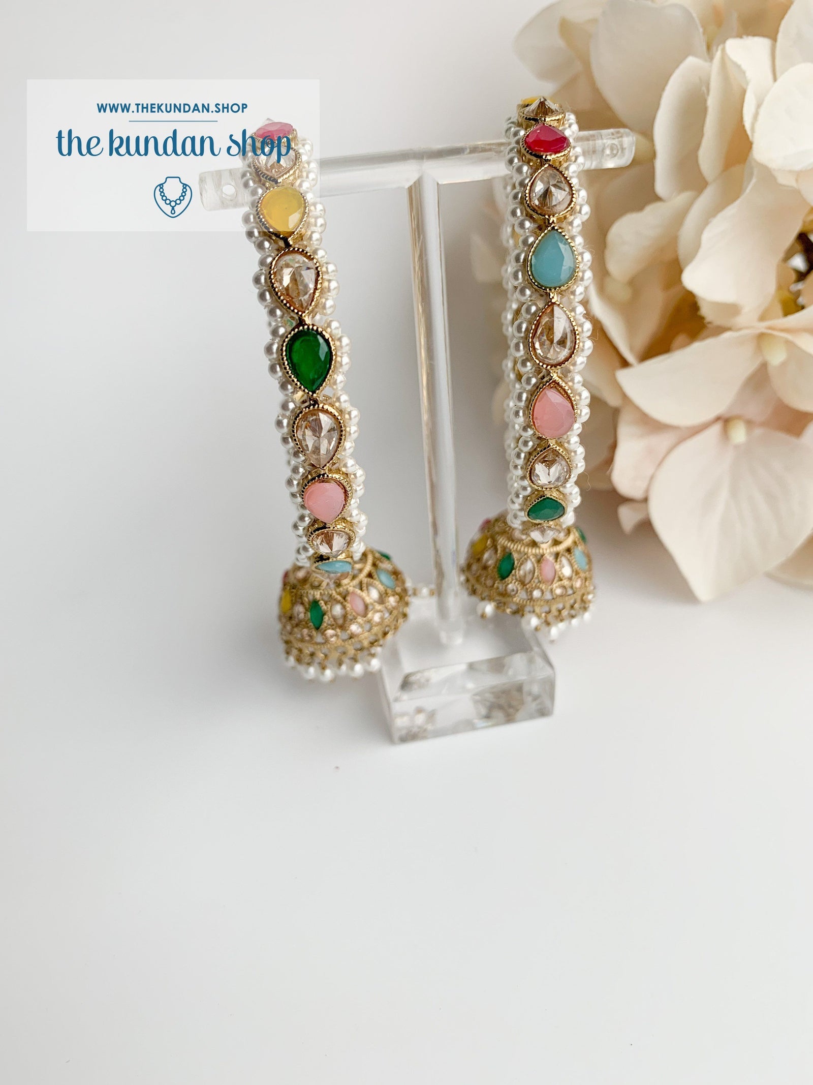 Single Jhumki Polki Bangle in Multi Bangles THE KUNDAN SHOP 