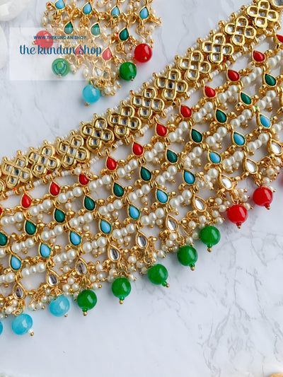 Strangers In Navrattan Necklace Sets THE KUNDAN SHOP 