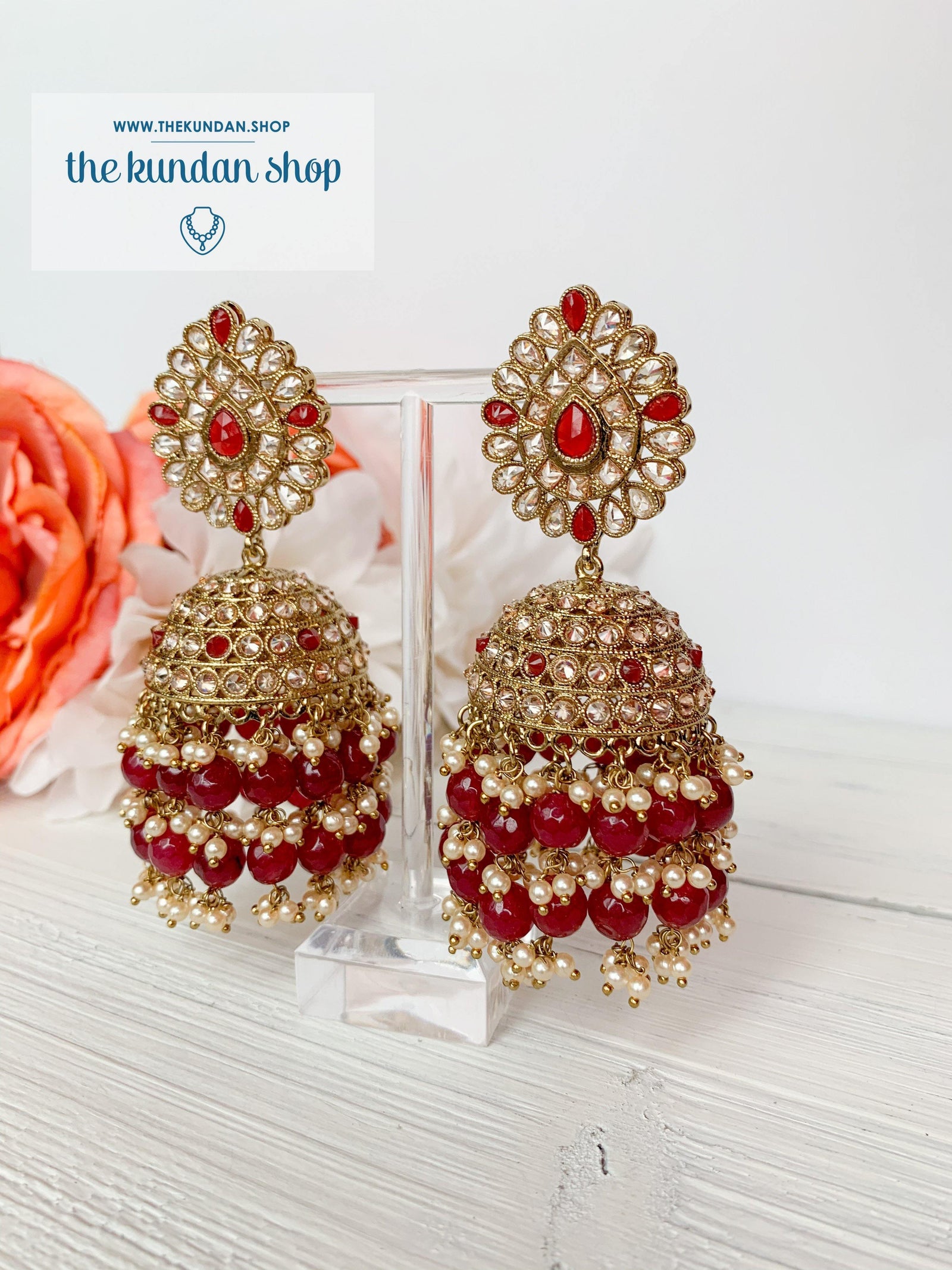 Kindly Jhumkis Earrings THE KUNDAN SHOP Ruby 2 