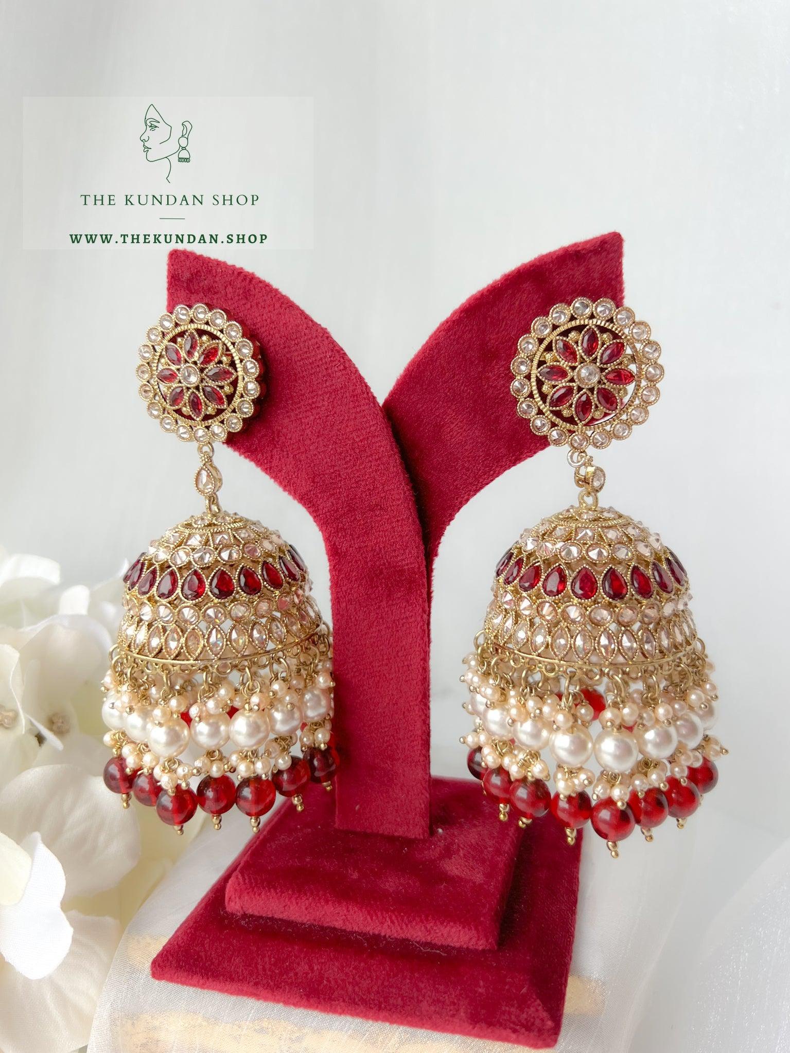 Interest Jhumkis Earrings THE KUNDAN SHOP 