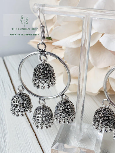 Silver Series - Classic Baali Jumki Earrings THE KUNDAN SHOP 