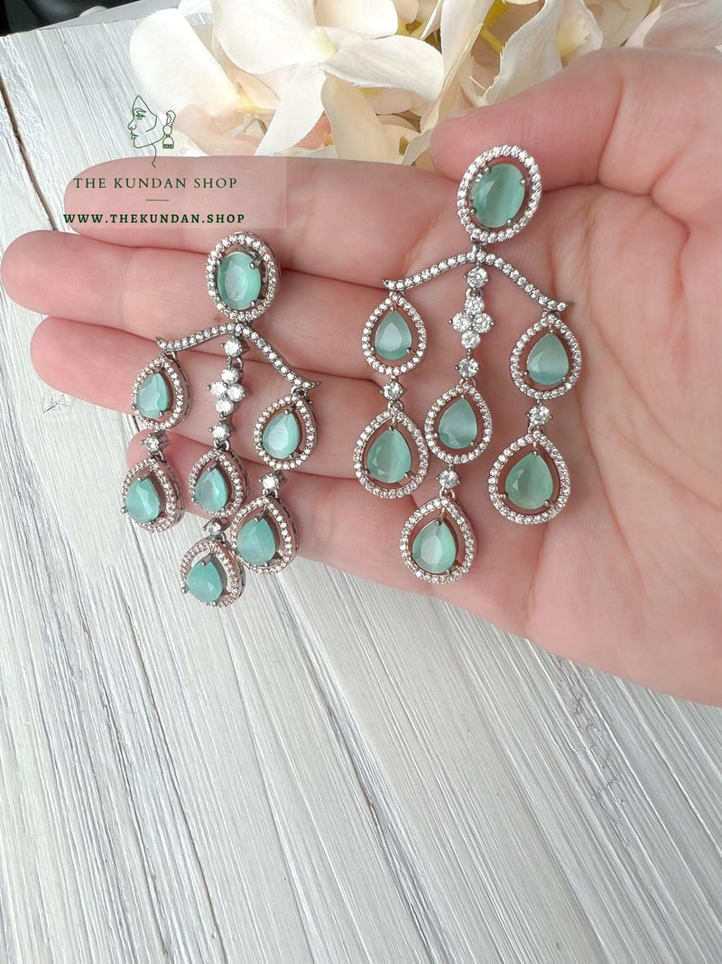 Complimentary in Oxidized Earrings THE KUNDAN SHOP Mint 