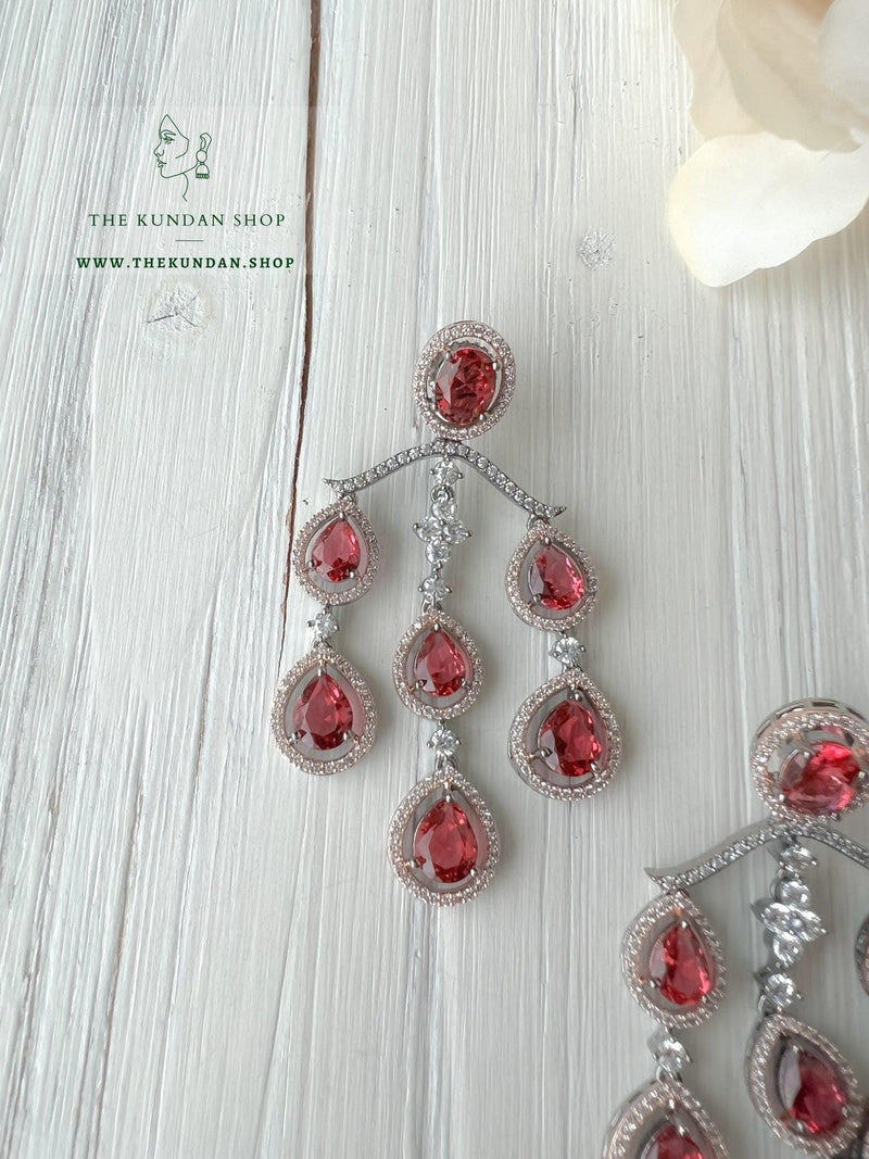Complimentary in Oxidized Earrings THE KUNDAN SHOP Ruby 
