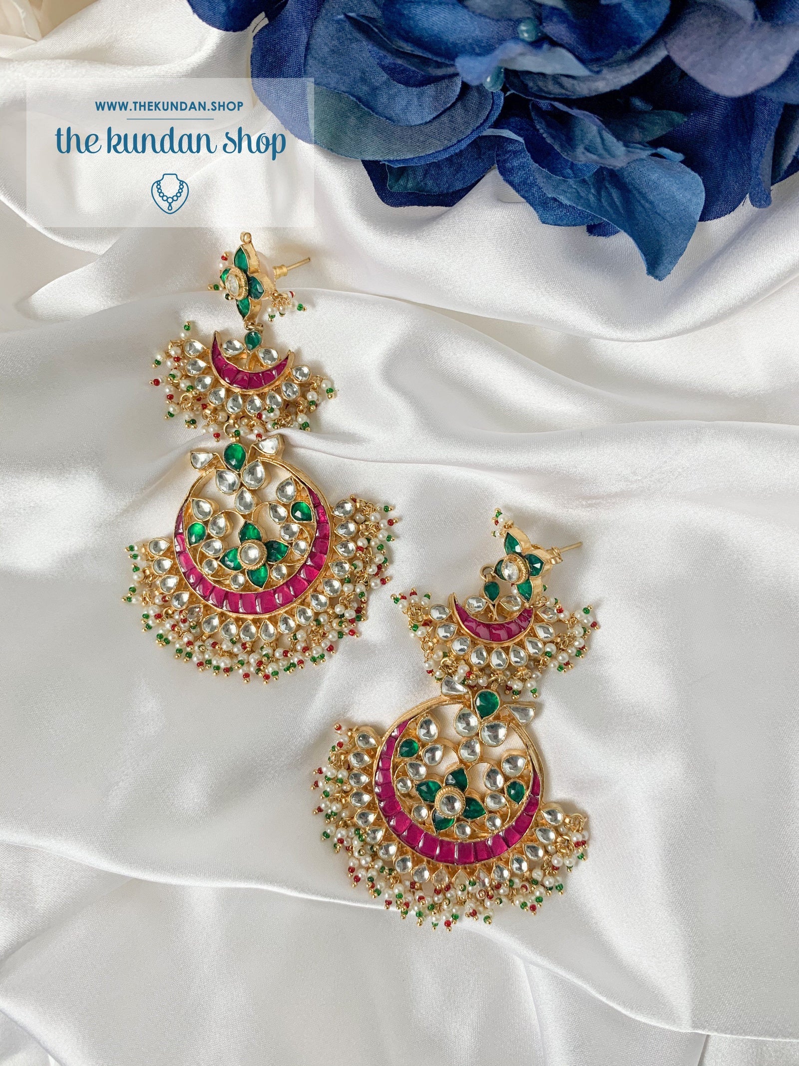 Understated in Kundan Earrings THE KUNDAN SHOP 