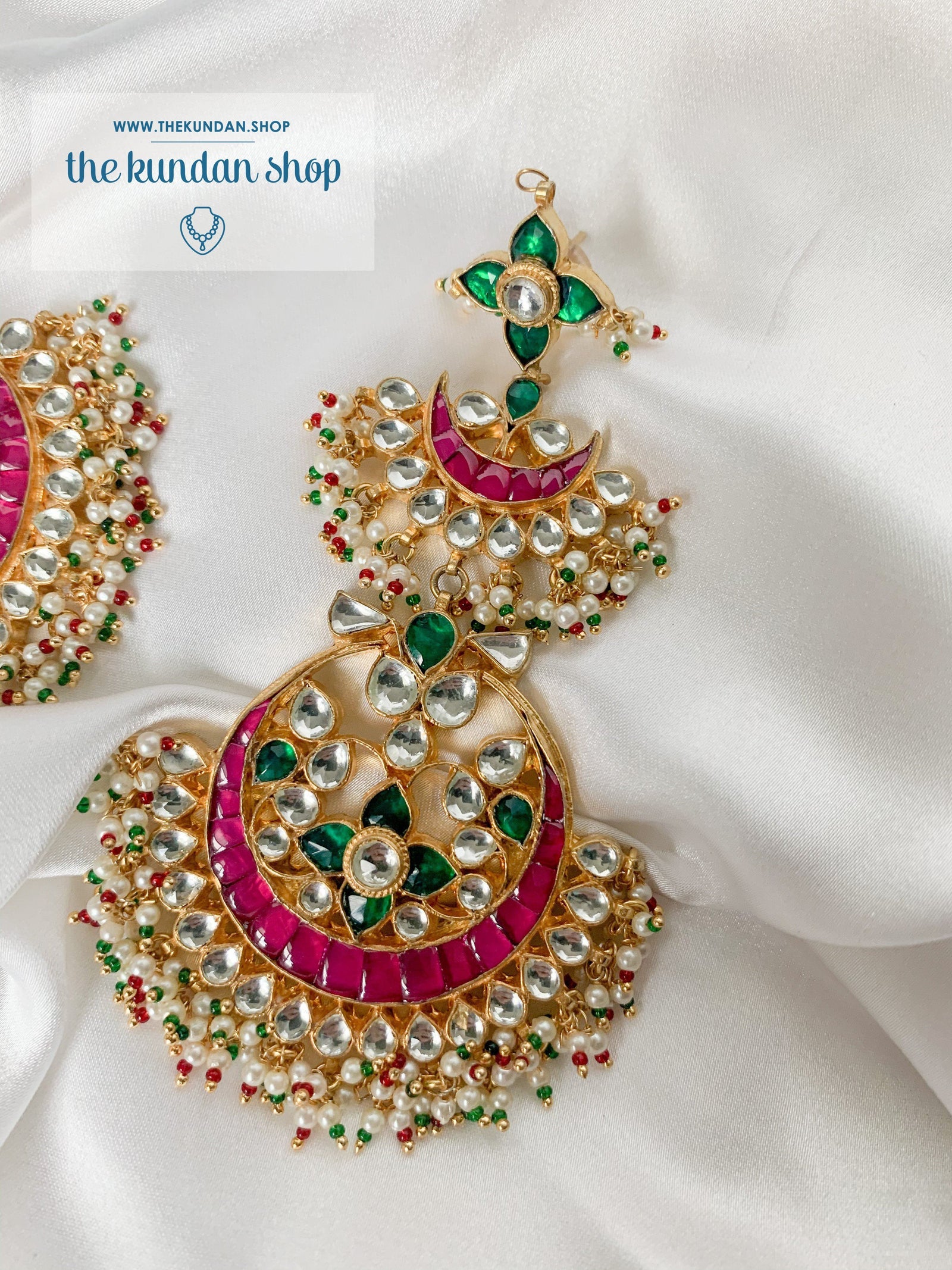 Understated in Kundan Earrings THE KUNDAN SHOP 