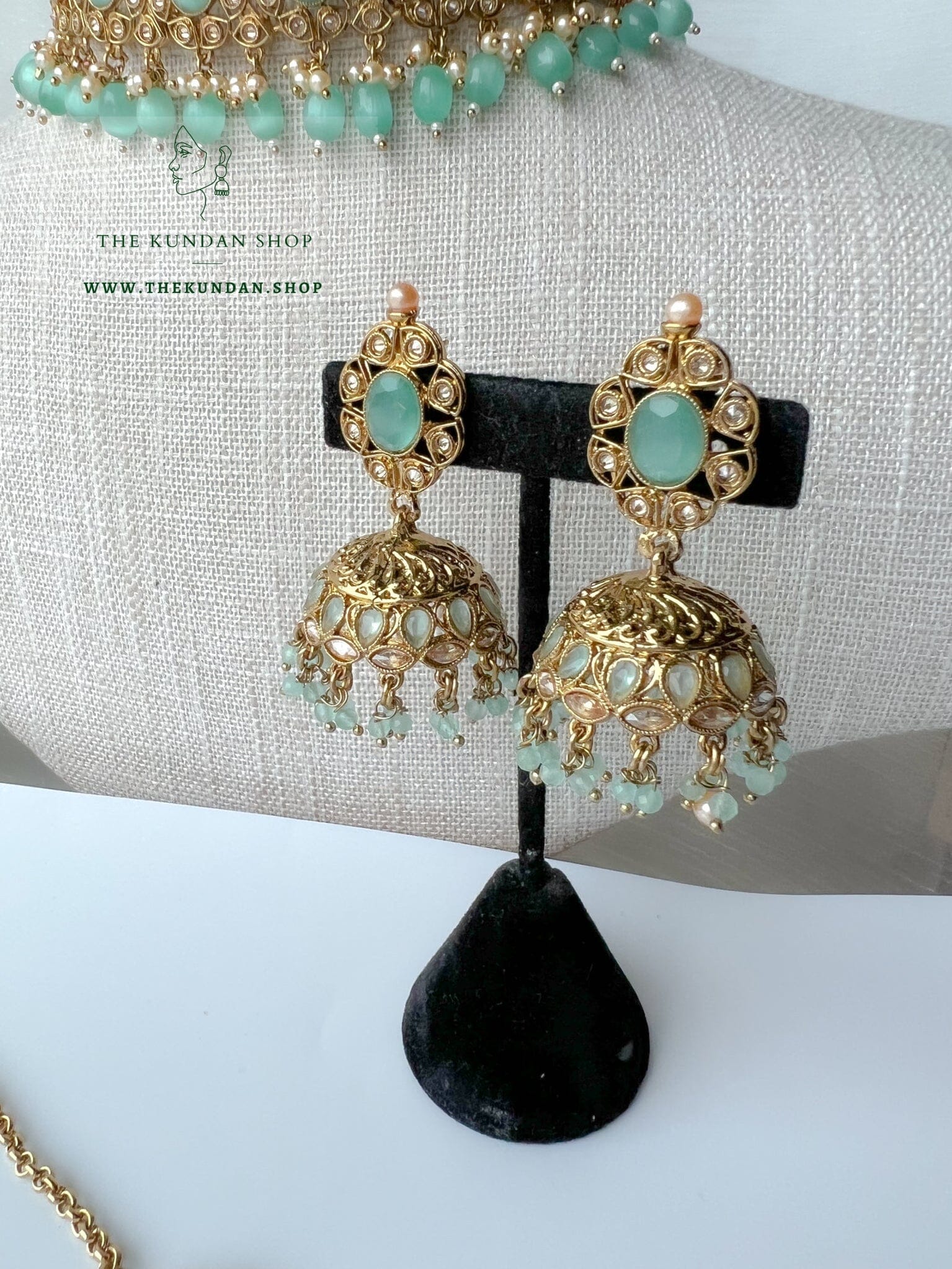 Reunite in Pastel Green Necklace Sets THE KUNDAN SHOP 